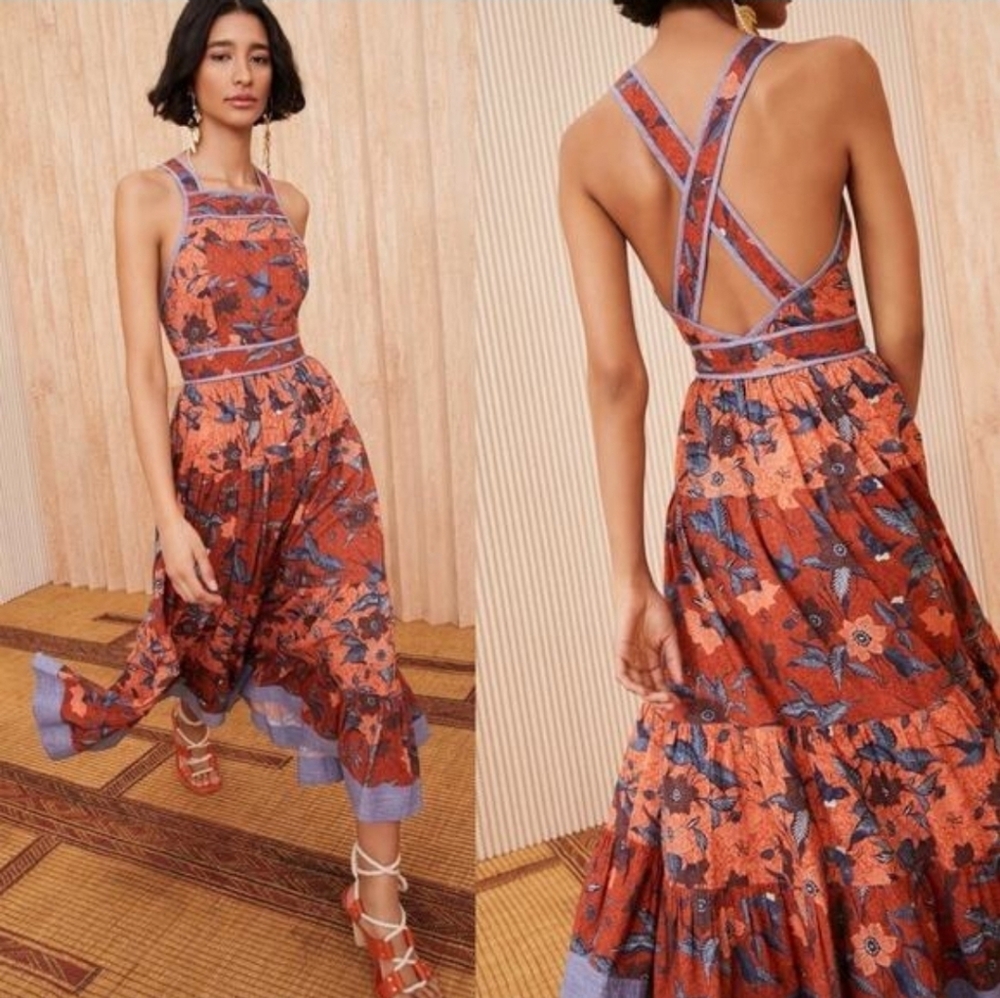 NWT Ulla Johnson Brynn Dress In Carmine Size 10